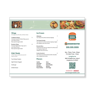 Show details for Take-out Menu - with custom QR Code.