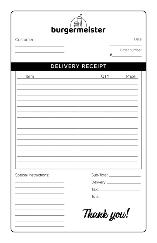 Picture of Delivery Receipts